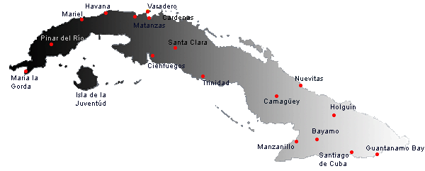 Übersichtskarte Cuba